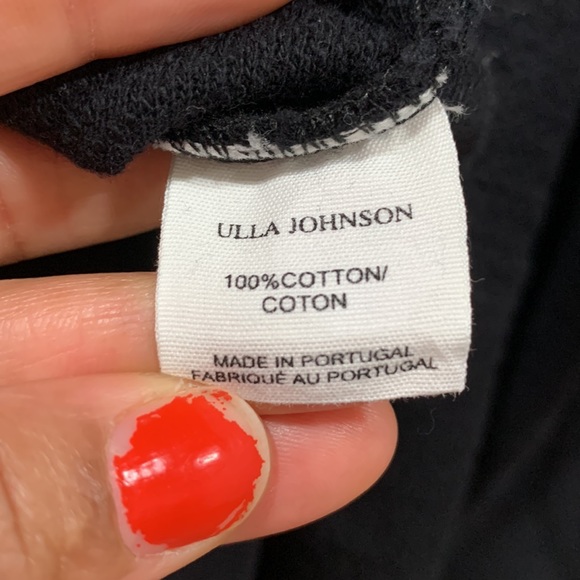 Ulla Johnson Black Textured Fringe Sleeve Sweater - Picture 8 of 9